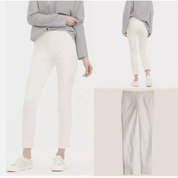 J. Crew Pants - J.Crew Martie Slim Fit Stretch Cotton Pants White Ivory Size 6